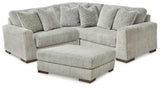 Regent Park 4-Piece Sectional with Ottoman (Left-Arm Facing Corner Chair, Right-Arm Facing Corner Chair, Wedge, Oversized Accent Ottoman)