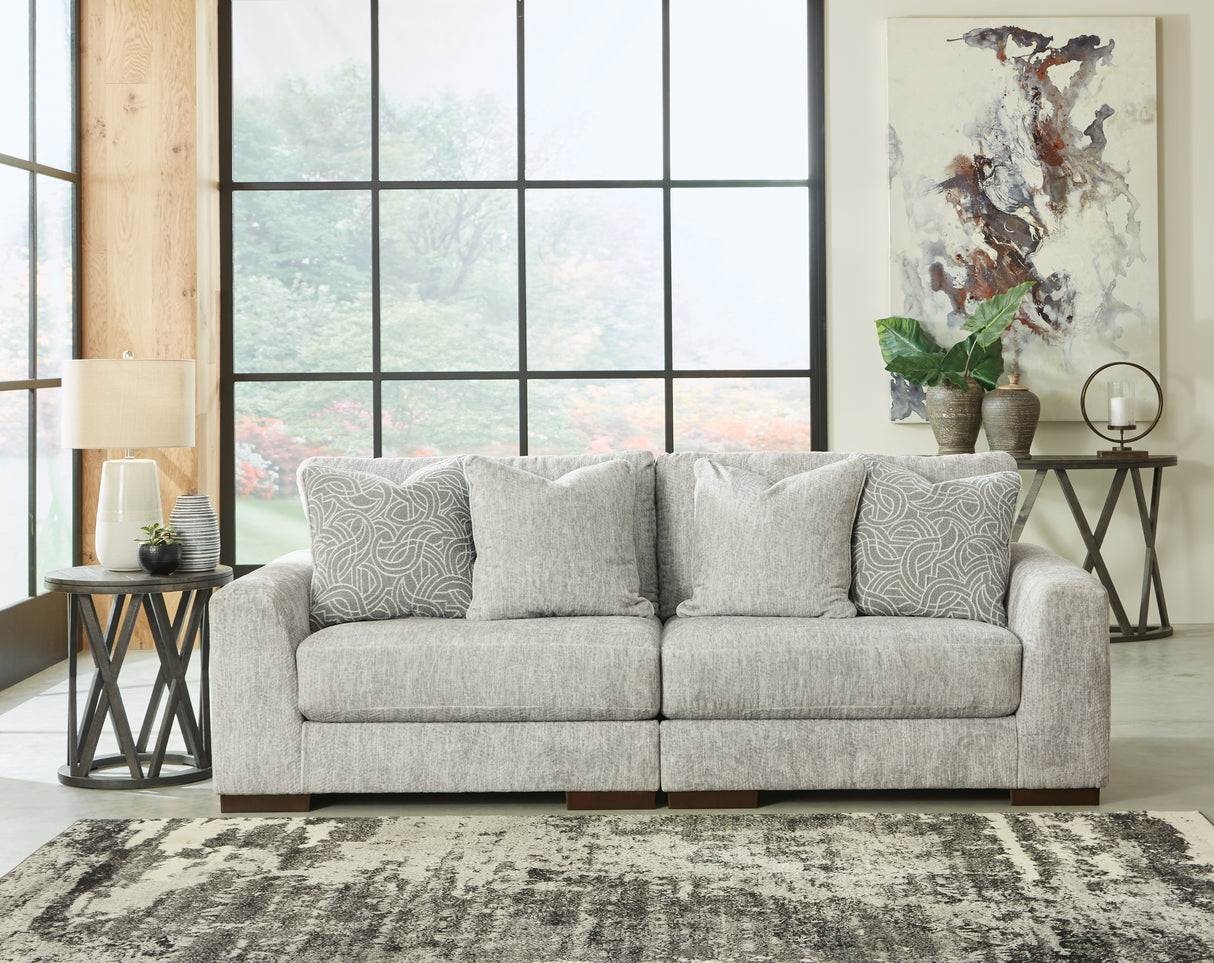 Regent Park 4-Piece Sectional with Ottoman (Left-Arm Facing Corner Chair, Right-Arm Facing Corner Chair, Wedge, Oversized Accent Ottoman)