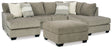 Creswell 3-Piece Sectional with Ottoman (Left-Arm Facing Sofa Chaise, Right-Arm Facing Corner Chaise, Ottoman With Storage)