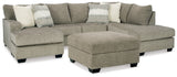 Creswell 3-Piece Sectional with Ottoman (Left-Arm Facing Sofa Chaise, Right-Arm Facing Corner Chaise, Ottoman With Storage)