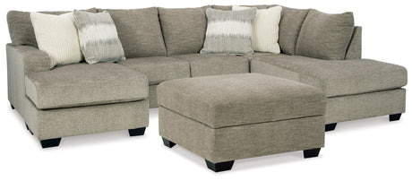 Creswell 3-Piece Sectional with Ottoman (Left-Arm Facing Sofa Chaise, Right-Arm Facing Corner Chaise, Ottoman With Storage)