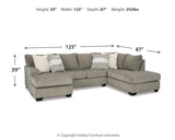 Creswell 3-Piece Sectional with Ottoman (Left-Arm Facing Sofa Chaise, Right-Arm Facing Corner Chaise, Ottoman With Storage)