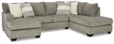 Creswell 3-Piece Sectional with Ottoman (Left-Arm Facing Sofa Chaise, Right-Arm Facing Corner Chaise, Ottoman With Storage)