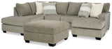 Creswell 3-Piece Sectional with Ottoman (Right-Arm Facing Sofa Chaise, Left-Arm Facing Corner Chaise, Ottoman With Storage)