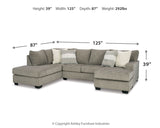 Creswell 3-Piece Sectional with Ottoman (Right-Arm Facing Sofa Chaise, Left-Arm Facing Corner Chaise, Ottoman With Storage)