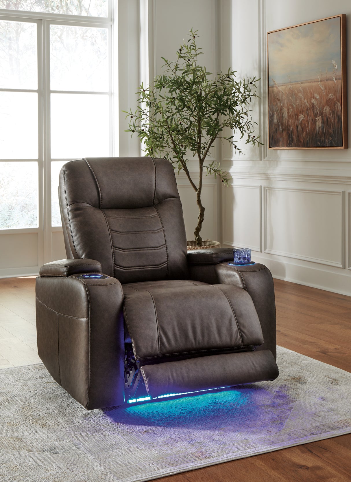 Schooner Rocks Power Recliner (Color: Umber)