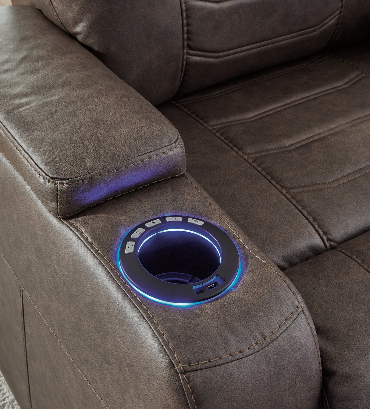 Schooner Rocks Power Recliner (Color: Umber)