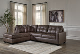 Barlin Mills 2-Piece Sectional with Chaise (Color: Umber, Sectional Orientation: Left Arm Facing)