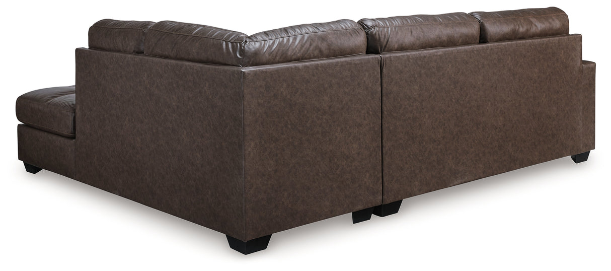 Barlin Mills 2-Piece Sectional with Chaise (Color: Umber, Sectional Orientation: Right Arm Facing)
