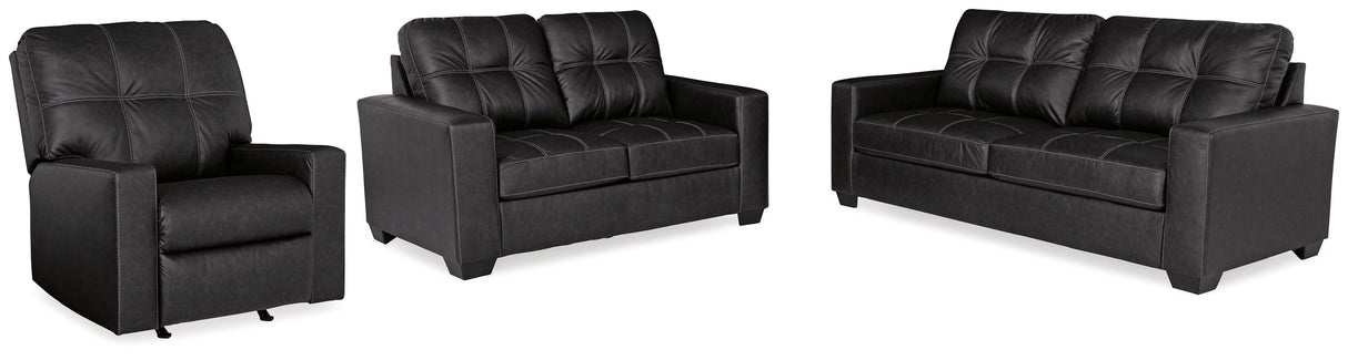Barlin Mills 3-Piece Sofa, Loveseat and Recliner (Sofa, Loveseat, Recliner)