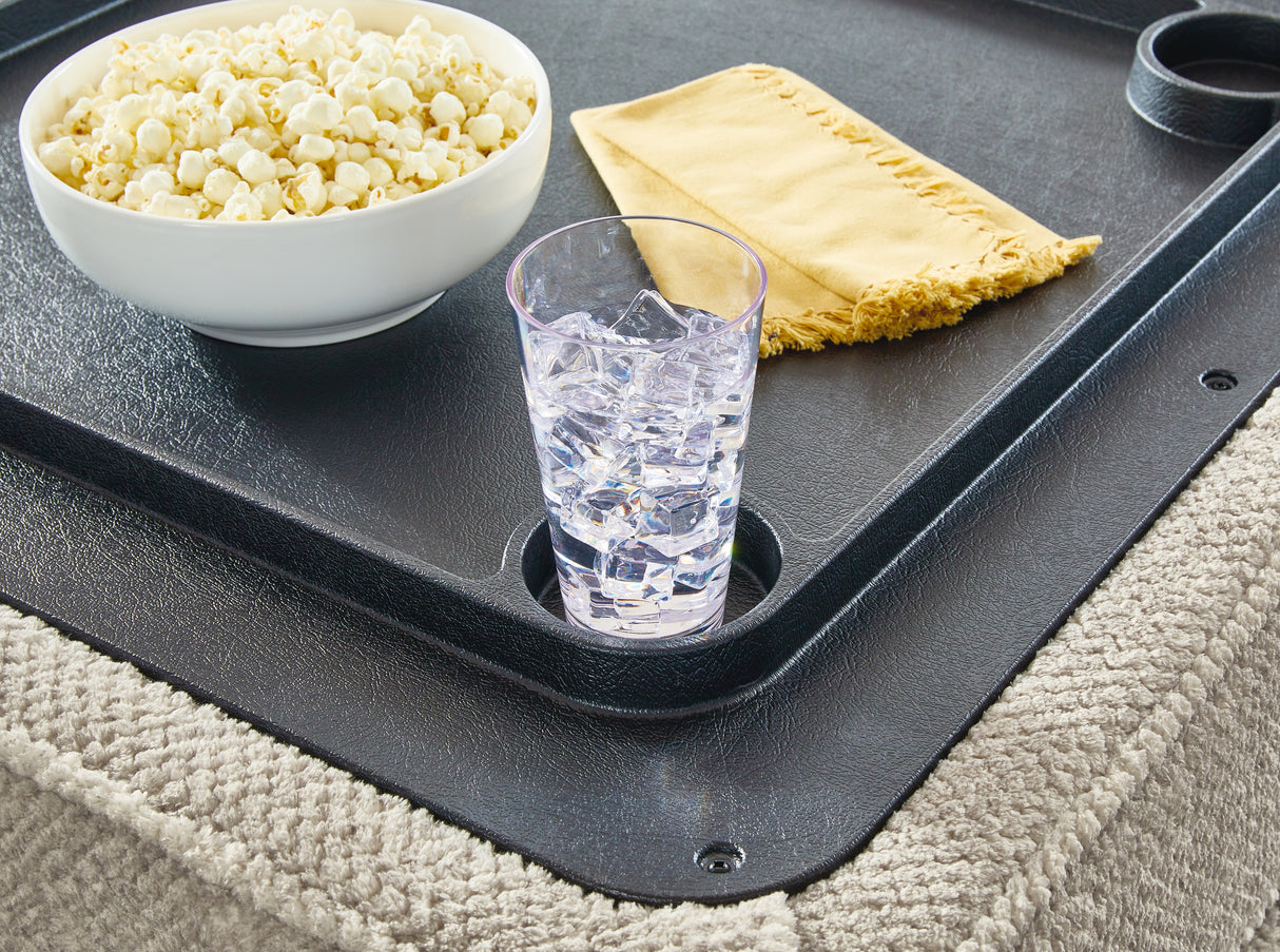 Calnita 2-Piece Chair and Ottoman (Oversized Swivel Accent Chair, Ottoman With Storage)