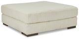 Lindyn Oversized Accent Ottoman (Color: Ivory)