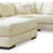 Lindyn 5-Piece Sectional with Chaise (Color: Ivory, Sectional Orientation: Left Arm Facing)