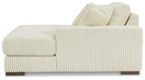 Lindyn 4-Piece Sectional with Chaise (Color: Ivory, Sectional Orientation: Right Arm Facing)