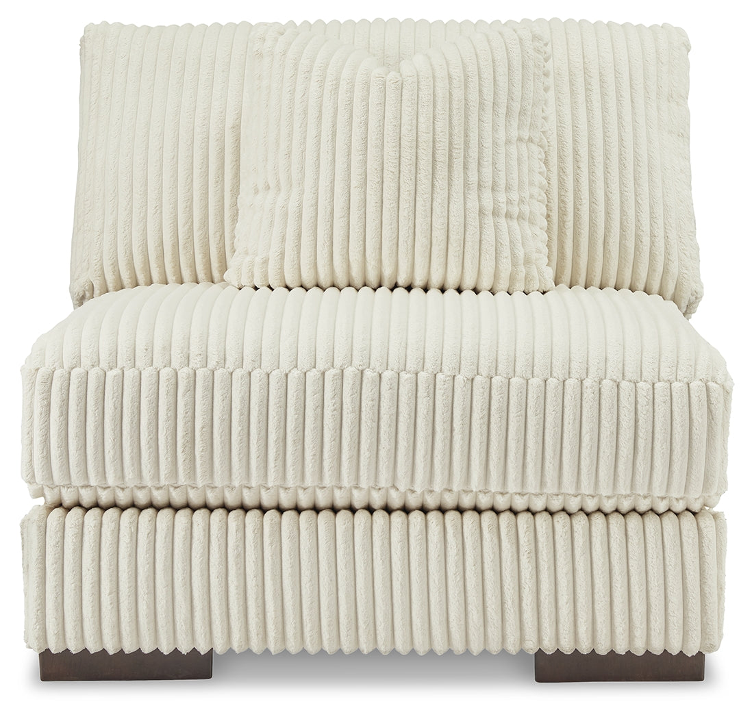 Lindyn 4-Piece Sectional with Chaise (Color: Ivory, Sectional Orientation: Right Arm Facing)