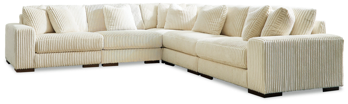 Lindyn 5-Piece Sectional (Color: Ivory)
