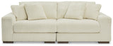 Lindyn 2-Piece Sectional Sofa (Color: Ivory)