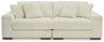 Lindyn 2-Piece Sectional Sofa (Color: Ivory)