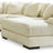 Lindyn 4-Piece Sectional with Chaise (Color: Ivory, Sectional Orientation: Right Arm Facing)