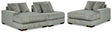 Lindyn 3-Piece Sectional with Double Chaise (Color: Fog)