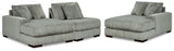 Lindyn 3-Piece Sectional with Double Chaise (Color: Fog)