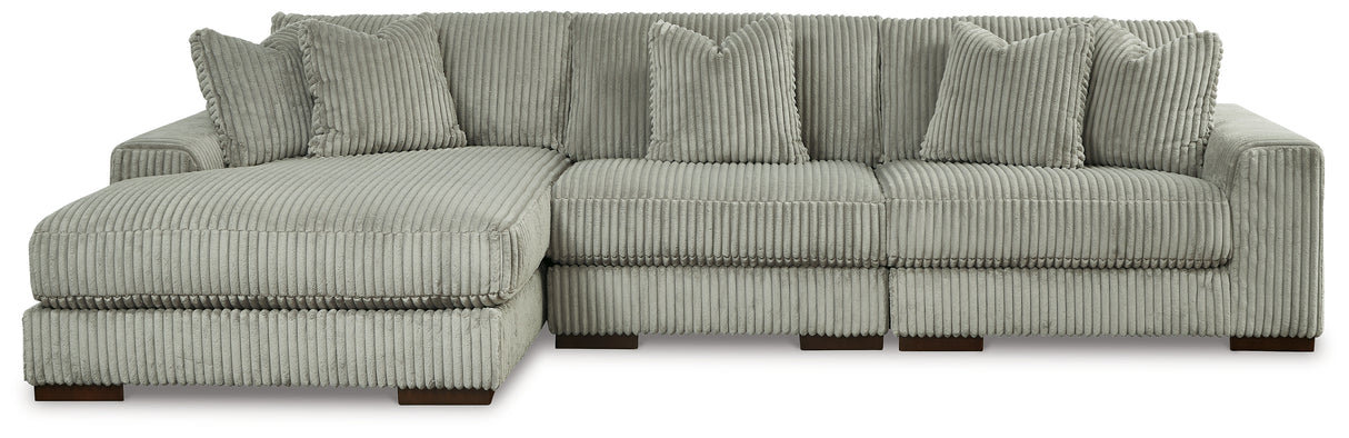 Lindyn 3-Piece Sectional with Chaise (Color: Fog, Sectional Orientation: Left Arm Facing)
