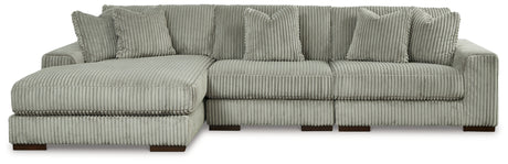 Lindyn 3-Piece Sectional with Chaise (Color: Fog, Sectional Orientation: Left Arm Facing)