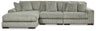 Lindyn 3-Piece Sectional with Chaise (Color: Fog, Sectional Orientation: Left Arm Facing)