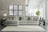 Lindyn 3-Piece Sectional with Chaise (Color: Fog, Sectional Orientation: Left Arm Facing)