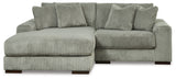 Lindyn 2-Piece Sectional with Chaise (Color: Fog, Sectional Orientation: Left Arm Facing)