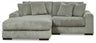 Lindyn 2-Piece Sectional with Chaise (Color: Fog, Sectional Orientation: Left Arm Facing)