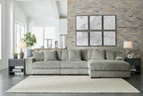 Lindyn 3-Piece Sectional with Chaise (Color: Fog, Sectional Orientation: Right Arm Facing)