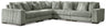 Lindyn 5-Piece Sectional (Color: Fog)