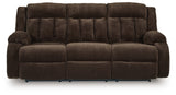 Observation Power Reclining Sofa with Drop Down Table (Color: Chocolate)