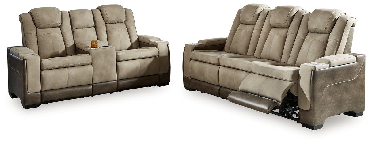 Next-Gen DuraPella 2-Piece Sofa and Loveseat (Power Reclining Sofa, Power Reclining Loveseat with Console)