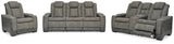 Next-Gen DuraPella 3-Piece Sofa, Loveseat and Recliner (Power Reclining Sofa, Power Reclining Loveseat with Console, Power Recliner)