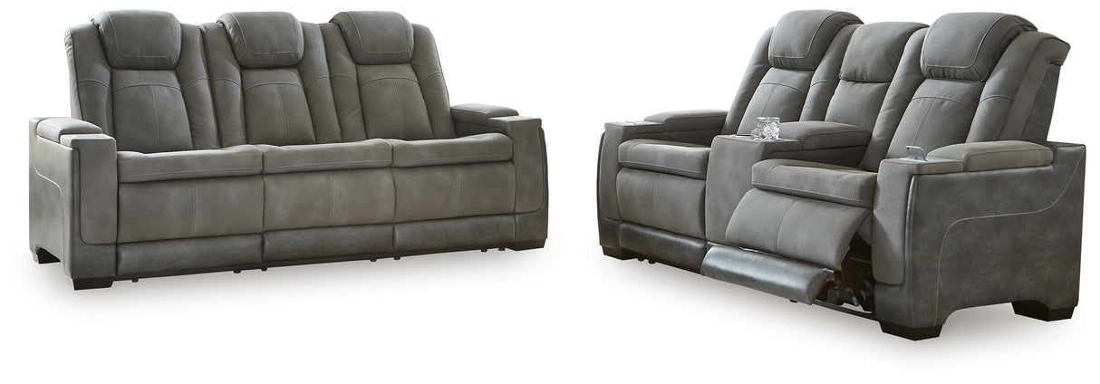 Next-Gen DuraPella 2-Piece Sofa and Loveseat (Power Reclining Sofa, Power Reclining Loveseat with Console)