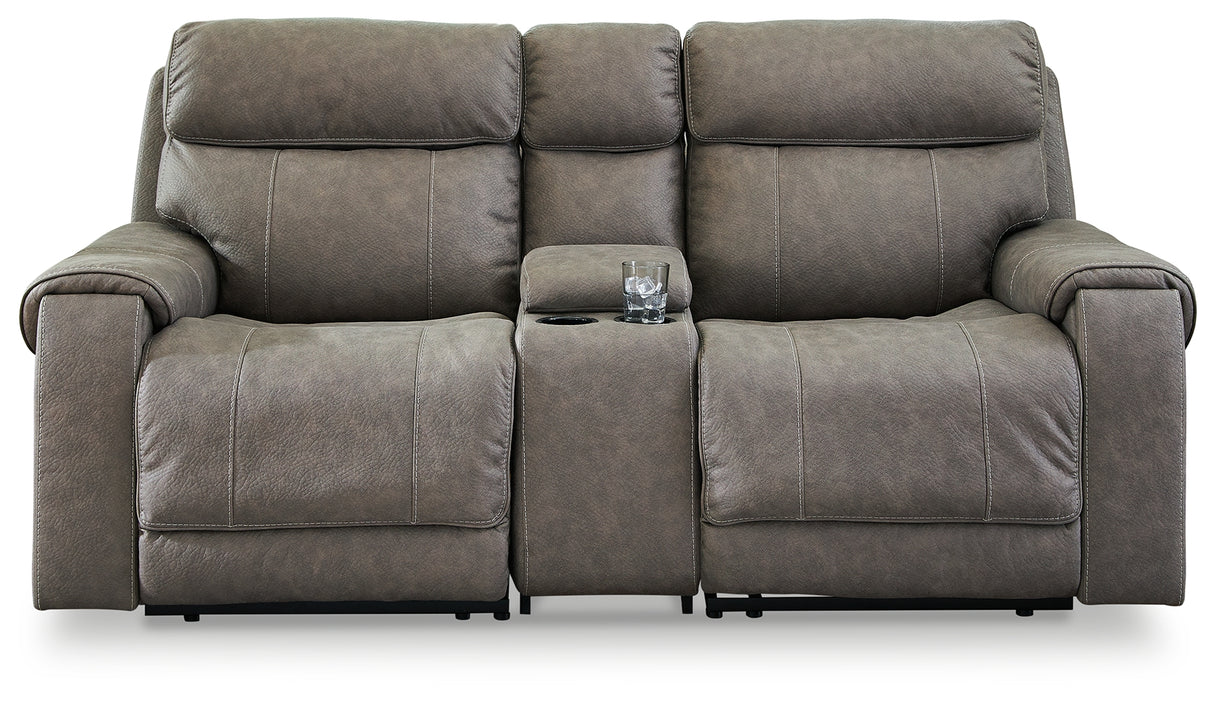 Starbot 3-Piece Power Reclining Sectional Loveseat with Console