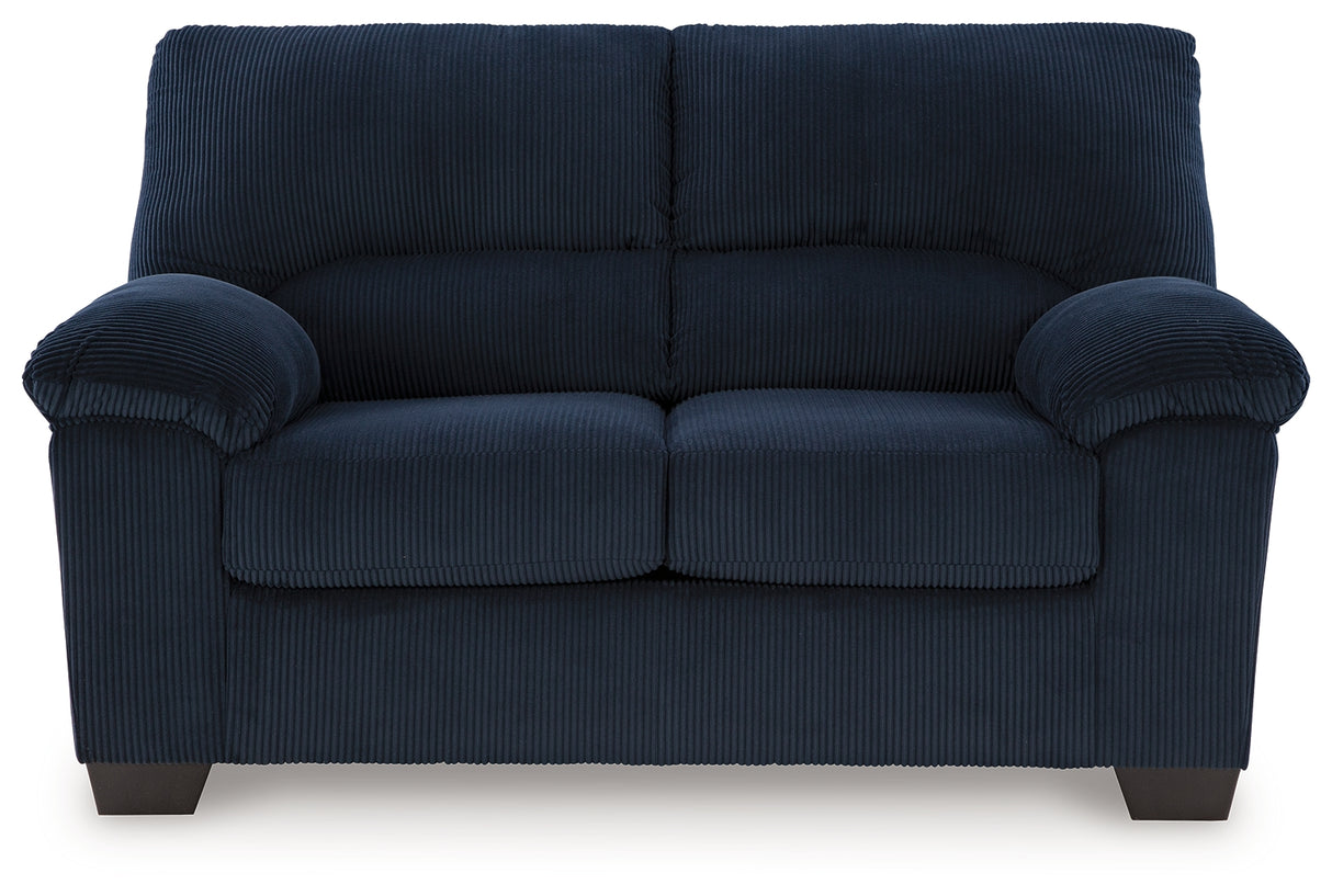 SimpleJoy Loveseat (Color: Navy)