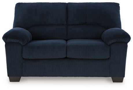 SimpleJoy Loveseat (Color: Navy)
