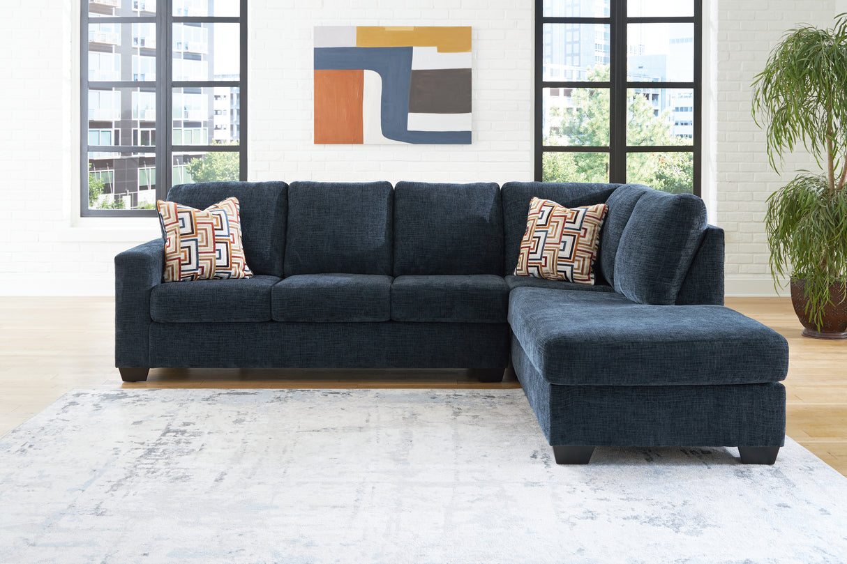 Aviemore 2-Piece Sectional with Chaise (Color: Ink, Sectional Orientation: Right Arm Facing)
