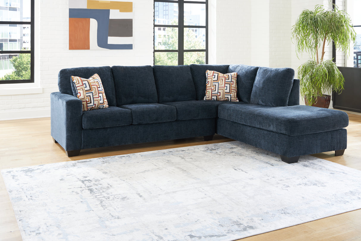 Aviemore 2-Piece Sectional with Chaise (Color: Ink, Sectional Orientation: Right Arm Facing)