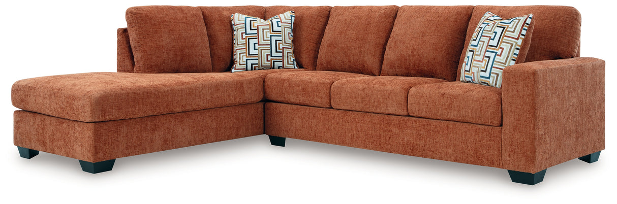 Aviemore 2-Piece Sectional with Chaise (Color: Spice, Sectional Orientation: Left Arm Facing)