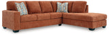 Aviemore 2-Piece Sectional with Chaise (Color: Spice, Sectional Orientation: Right Arm Facing)