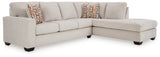 Aviemore 2-Piece Sectional with Chaise (Color: Stone, Sectional Orientation: Right Arm Facing)