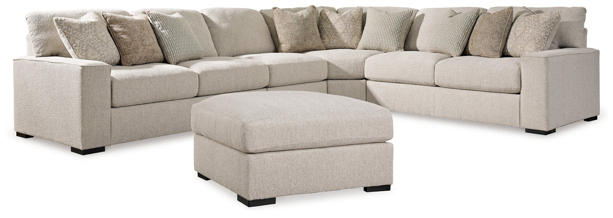 Ballyton 5-Piece Sectional with Ottoman (Armless Chair, Left-Arm Facing Loveseat, Right-Arm Facing Loveseat, Wedge, Oversized Accent Ottoman)