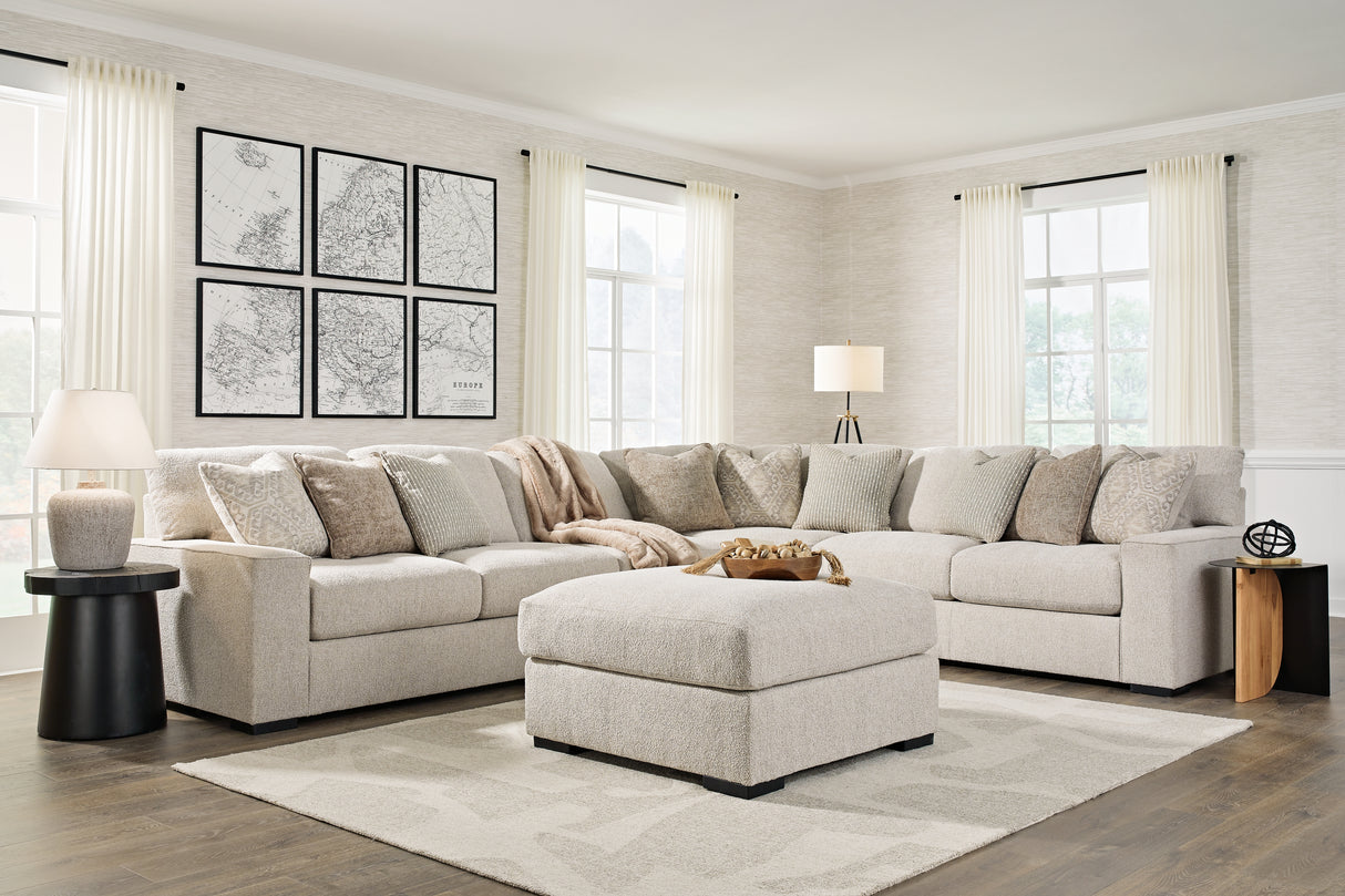 Ballyton 5-Piece Sectional with Ottoman (Armless Chair, Left-Arm Facing Loveseat, Right-Arm Facing Loveseat, Wedge, Oversized Accent Ottoman)
