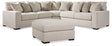 Ballyton 4-Piece Sectional with Ottoman (Left-Arm Facing Loveseat, Right-Arm Facing Loveseat, Wedge, Oversized Accent Ottoman)