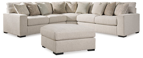 Ballyton 4-Piece Sectional with Ottoman (Left-Arm Facing Loveseat, Right-Arm Facing Loveseat, Wedge, Oversized Accent Ottoman)