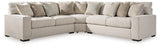 Ballyton 4-Piece Sectional with Ottoman (Left-Arm Facing Loveseat, Right-Arm Facing Loveseat, Wedge, Oversized Accent Ottoman)